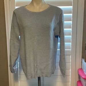 Classic Light Gray Women's Crew Neck Sweater